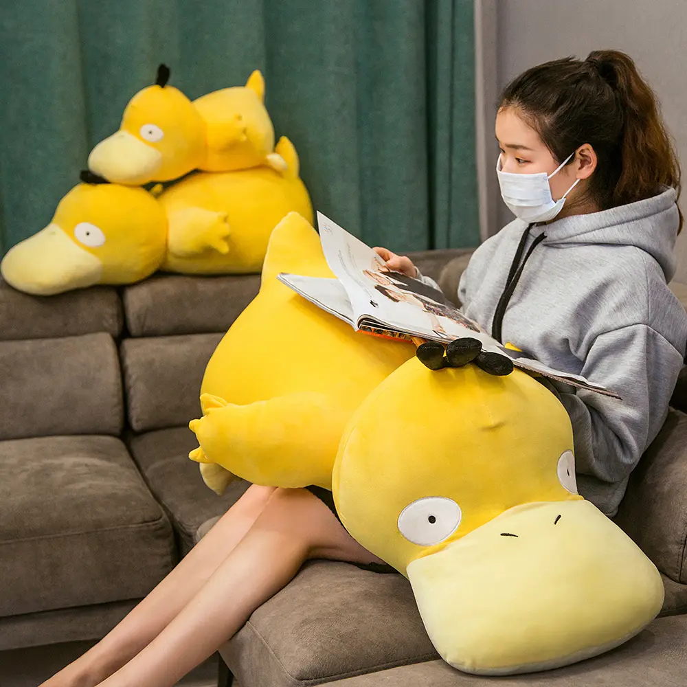 Big Size Psyduck daze Yellow duck plush Pokemon Pikachu Psyduck pillow Home sofa doll toys for Children girlfriend gift