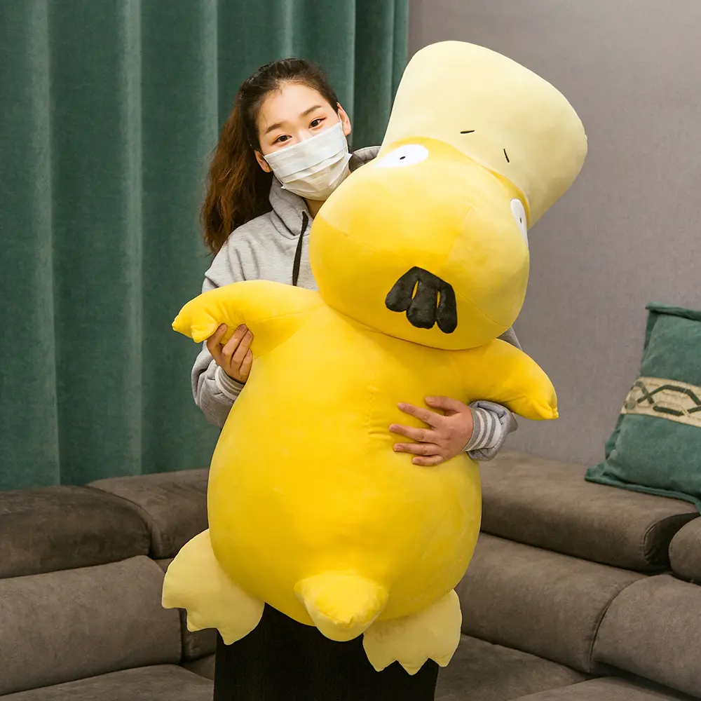 Big Size Psyduck daze Yellow duck plush Pokemon Pikachu Psyduck pillow Home sofa doll toys for Children girlfriend gift