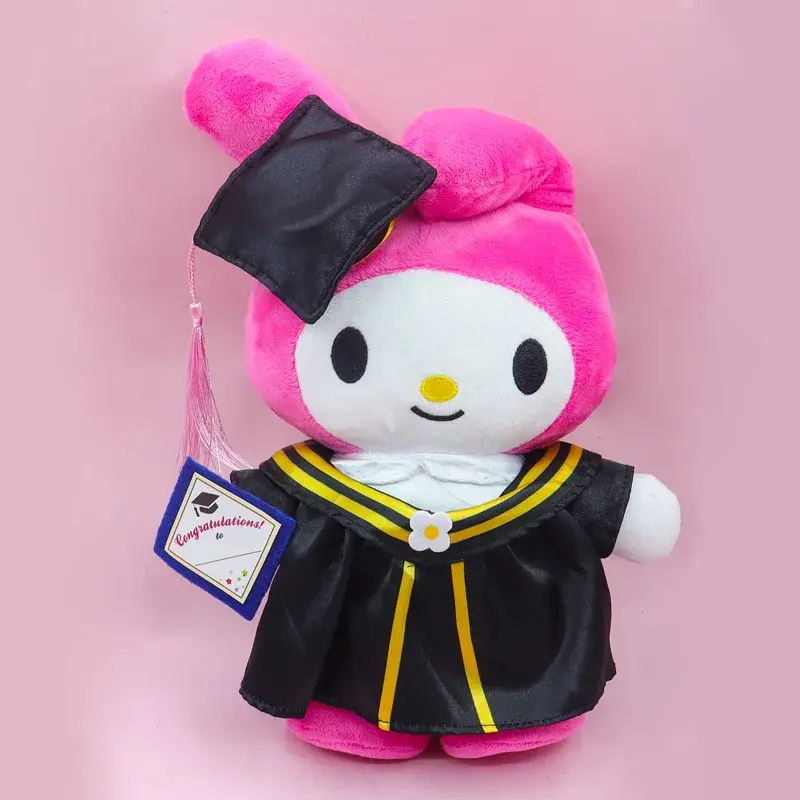 25cm Graduation Plush Toy Stitch Original Figures Stuffed Toys Sanrio Kuromi Hello Kitty Sofa Large Plush Doll Kids Xmas Gifts
