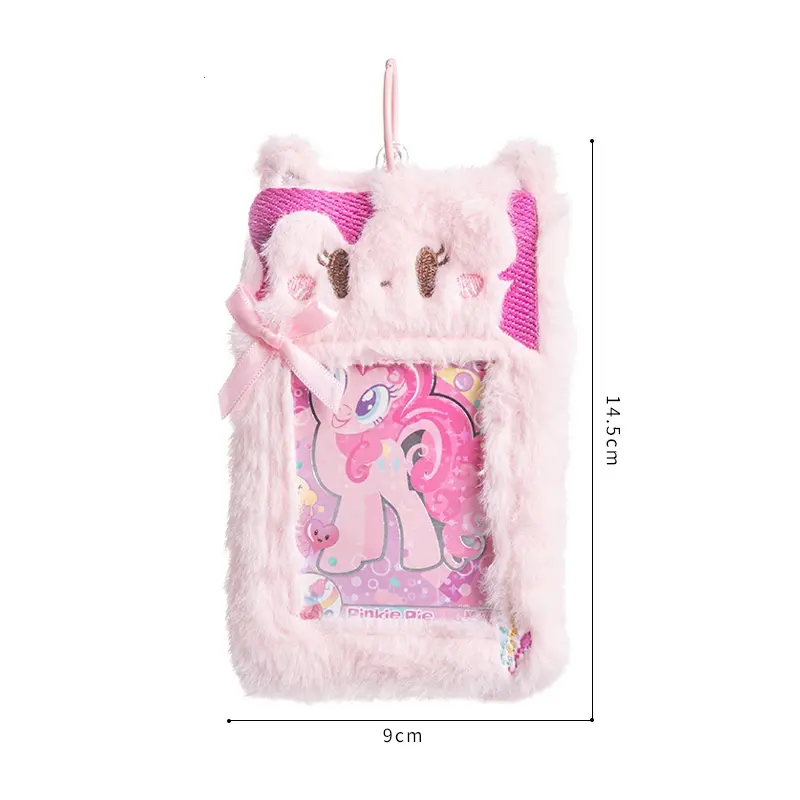 My Little Pony Keychain Plush Toys Id Card Holder Anime Cartoon Holder Pinkie Pie Backpack Pendant Accessories Birthday Gift