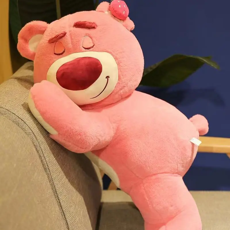 Disney Plush Toys Big Size Lotso Stuffed Animal Doll Fluffy Pink Huggin Bear Plush Doll Pillow Room Decor Children Birthday Gift
