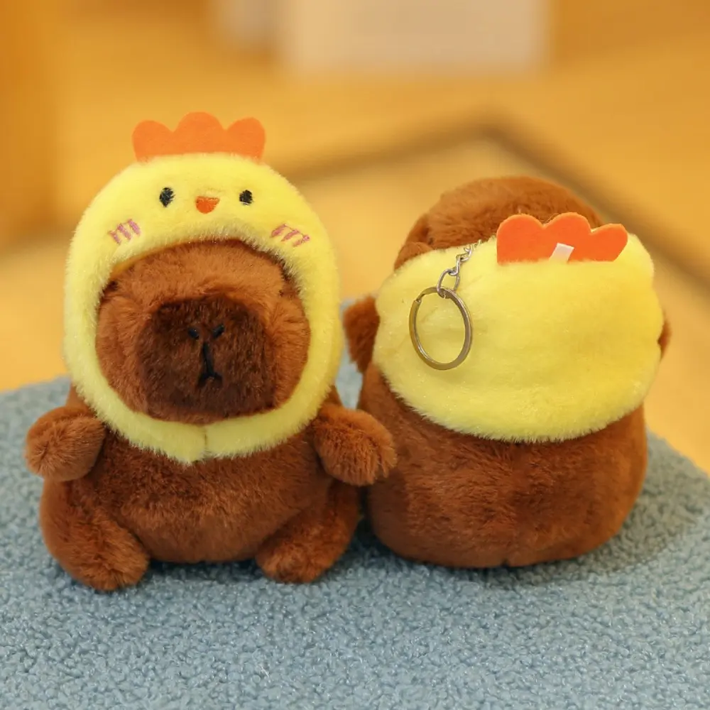 Kawaii Multicolor Capybara Doll Kapibala 10-13cm Water Dolphin Doll Birthday Gift Soft Plush Toy Car Couple