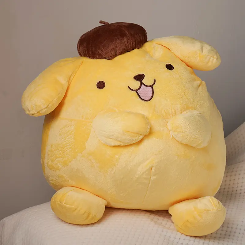 50cm Sanrio Pompompurin Stuffed Plush Toys Big Size Lovely Pillow Gift Kids Super Soft Pom Pom Purin Plushie Doll Room Bed Decor