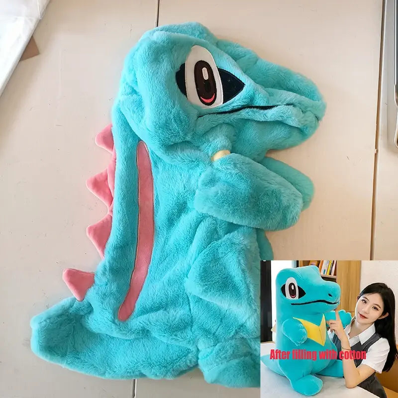 Pokemon Snorlax Totodile Holster Plush Toys Not Stuffed Plush Cartoon Chikorita Torchic Plushes Dolls Semi-finished Toys Kid Toy