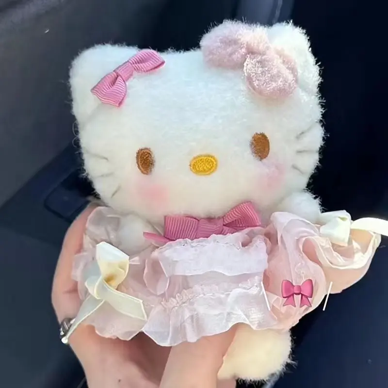 Hello Kitty Plush Stuff Toys Keychain Pendant Hello Kitty Item Things Kawaii Accessories Backpack Bags Pendant Keychain Girl