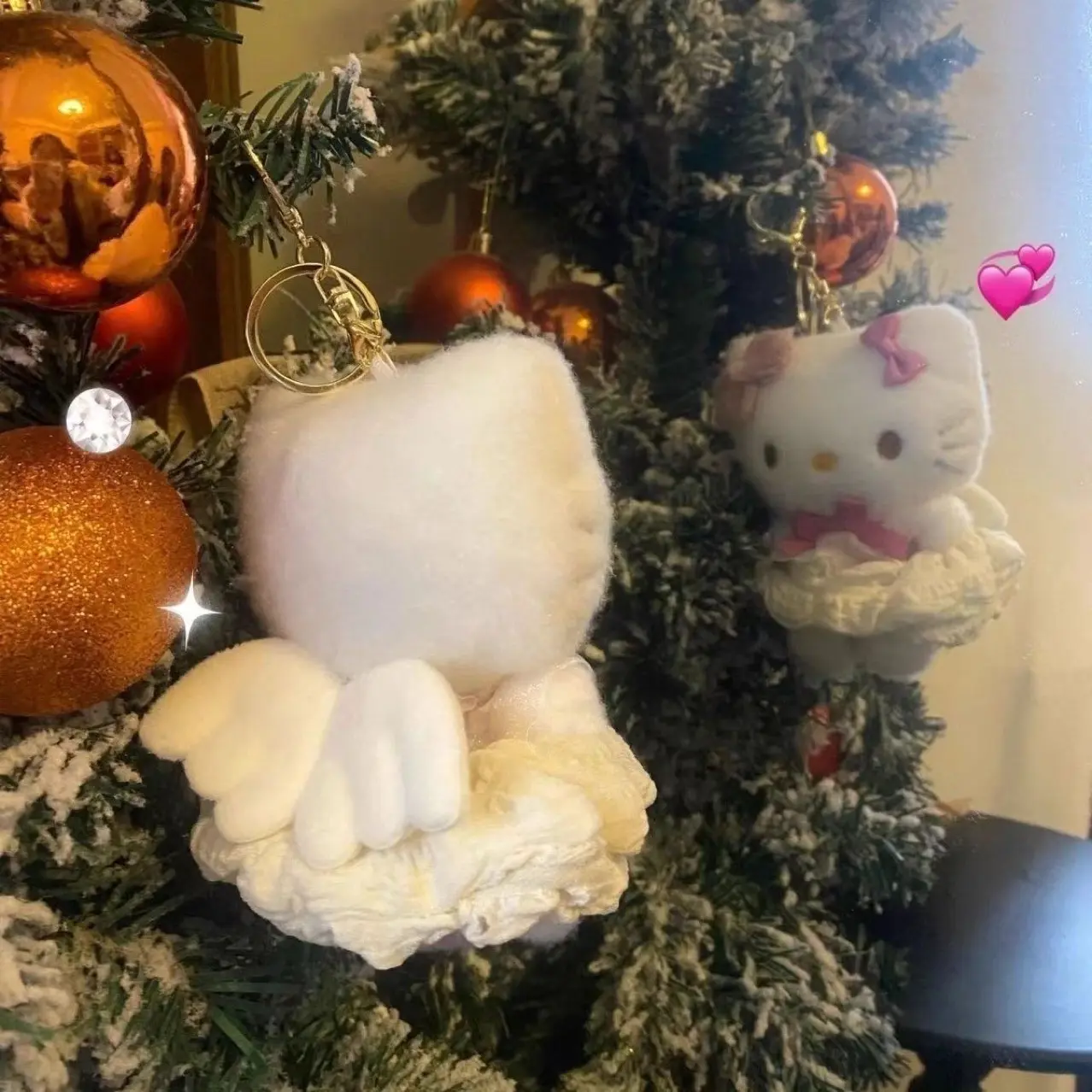 Hello Kitty Plush Stuff Toys Keychain Pendant Hello Kitty Item Things Kawaii Accessories Backpack Bags Pendant Keychain Girl