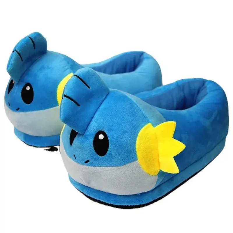 Pokemon Snorlax Plush Cotton Slippers Cartoon Eevee Keep Warm Plush Shoes Soft Stuffed Anime Elf Shoes Birthday Gift For Adults