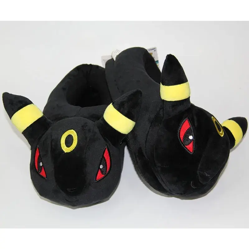 Pokemon Snorlax Plush Cotton Slippers Cartoon Eevee Keep Warm Plush Shoes Soft Stuffed Anime Elf Shoes Birthday Gift For Adults
