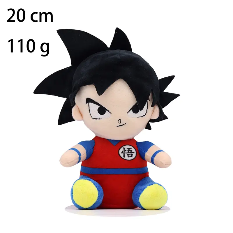 2024 Hot Sale 20cm Dragon Ball Japan Anime Plush Toy Cartoon Role Goku Vegeta Piccolo Gohan Cute Figure Stuffed Dolls Child Gift