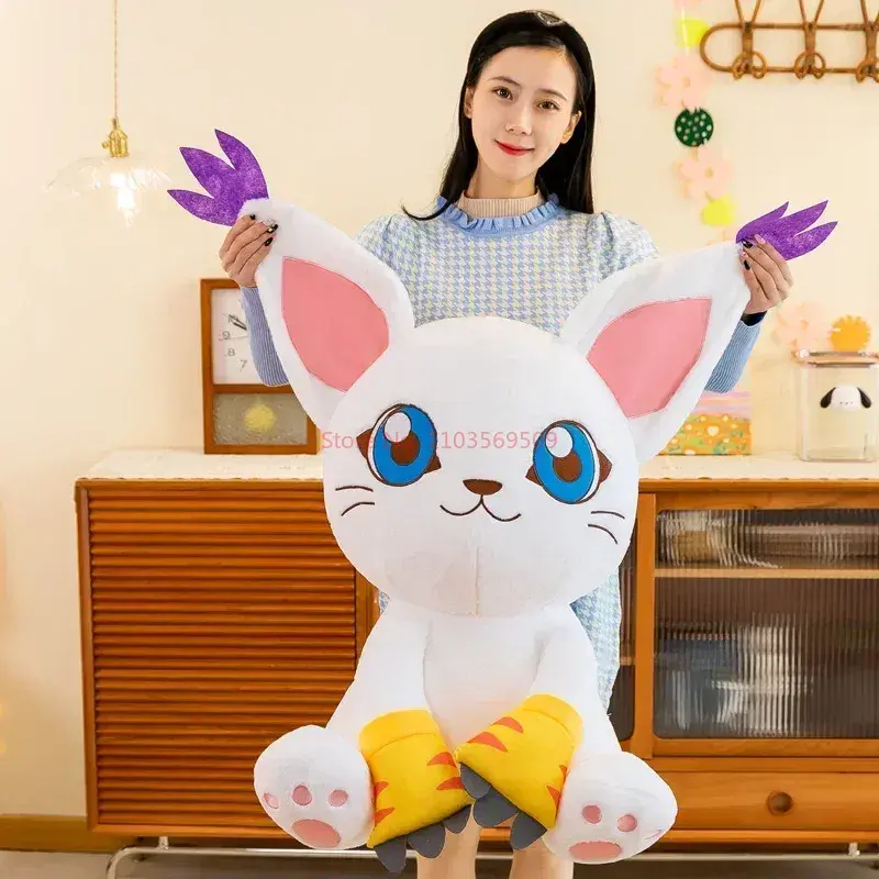 Anime Digimon Adventure Gatomon Digital Monster Plush Toy Tailmon Peluche Dolls Soft Stuffed Plushine Pillow Kawaii Bed Decor