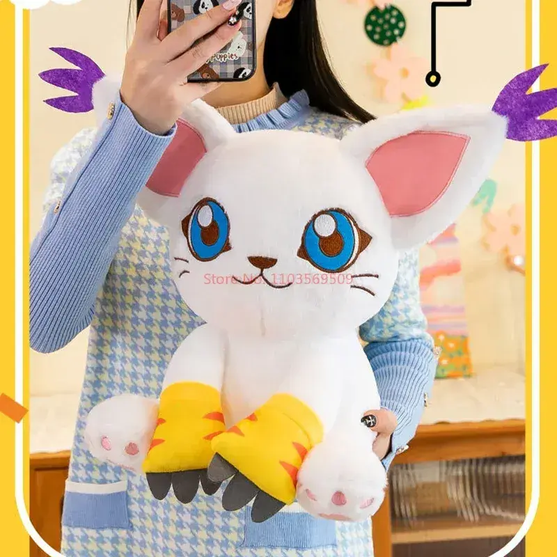 Anime Digimon Adventure Gatomon Digital Monster Plush Toy Tailmon Peluche Dolls Soft Stuffed Plushine Pillow Kawaii Bed Decor