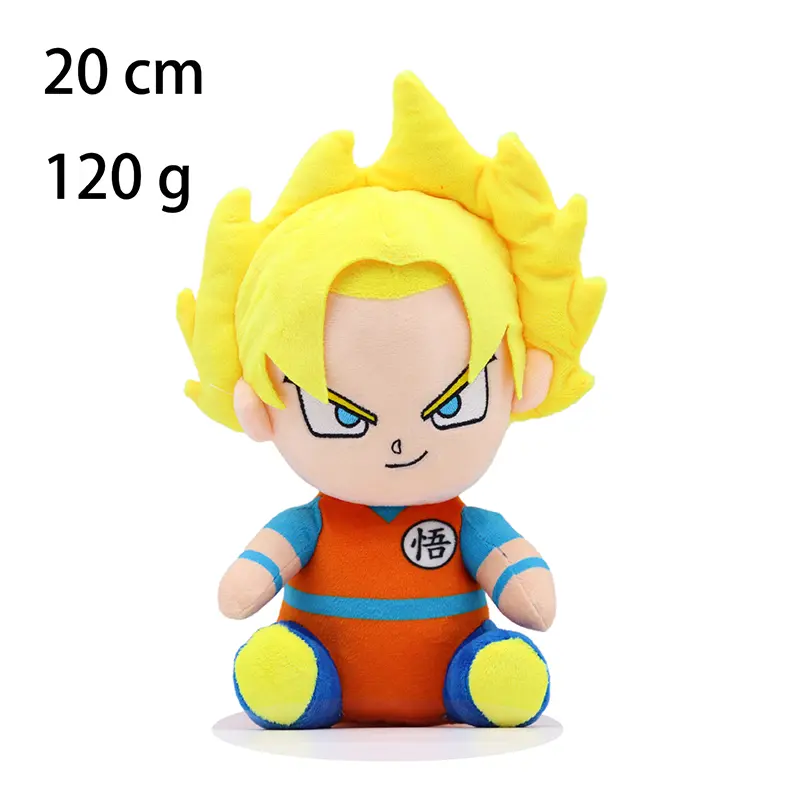 2024 Hot Sale 20cm Dragon Ball Japan Anime Plush Toy Cartoon Role Goku Vegeta Piccolo Gohan Cute Figure Stuffed Dolls Child Gift