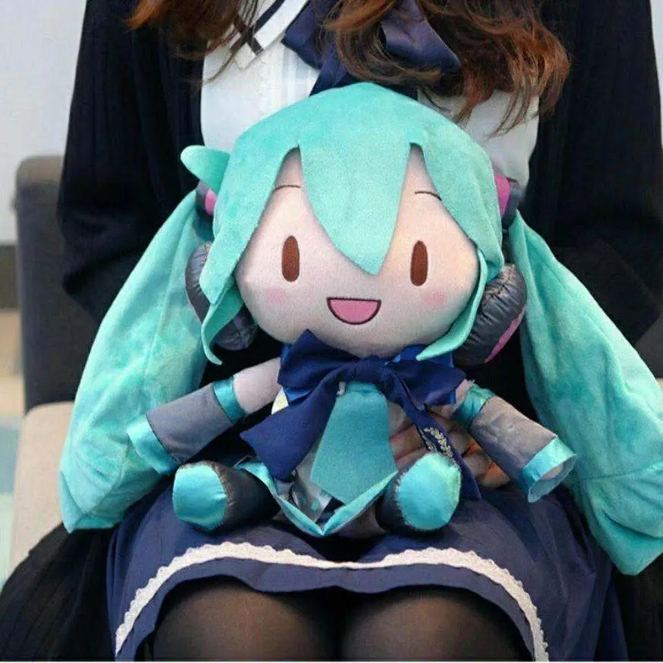 32CM New fufu Hatsune Miku Plush Doll Cute kawaii Pillow Cartoon  Anime Girl Shake scallions Children's Gift Kids Toy