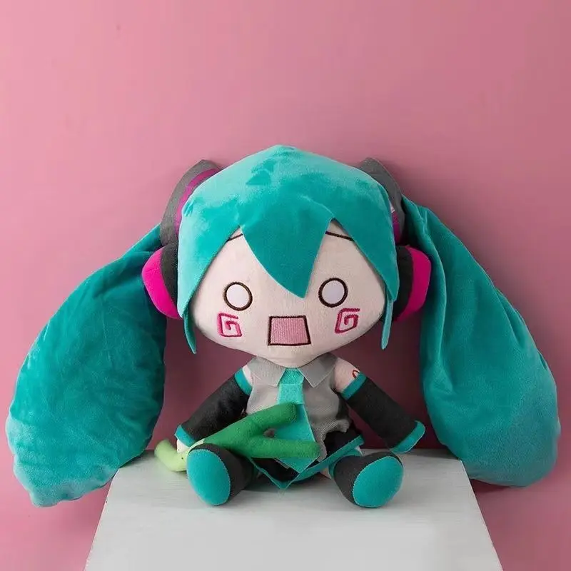 32CM New fufu Hatsune Miku Plush Doll Cute kawaii Pillow Cartoon  Anime Girl Shake scallions Children's Gift Kids Toy