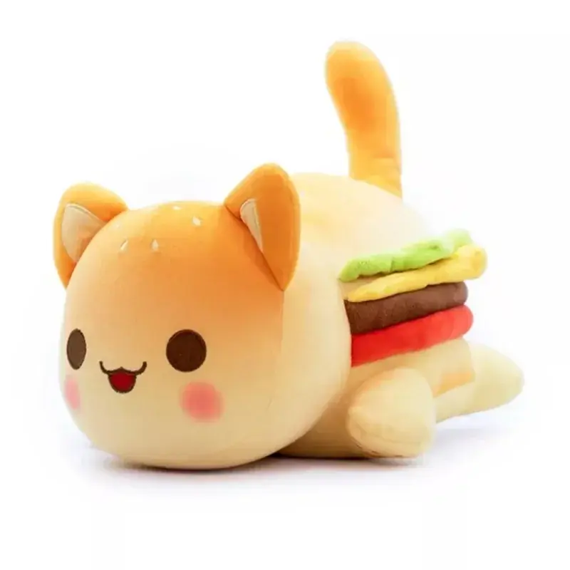 Aphmau Meows Cat Plush Toy Soft Meemeow Stuffed Donut Cat Plush Kawaii French Fry Cheeseburger Food Doll Christmas Gifts