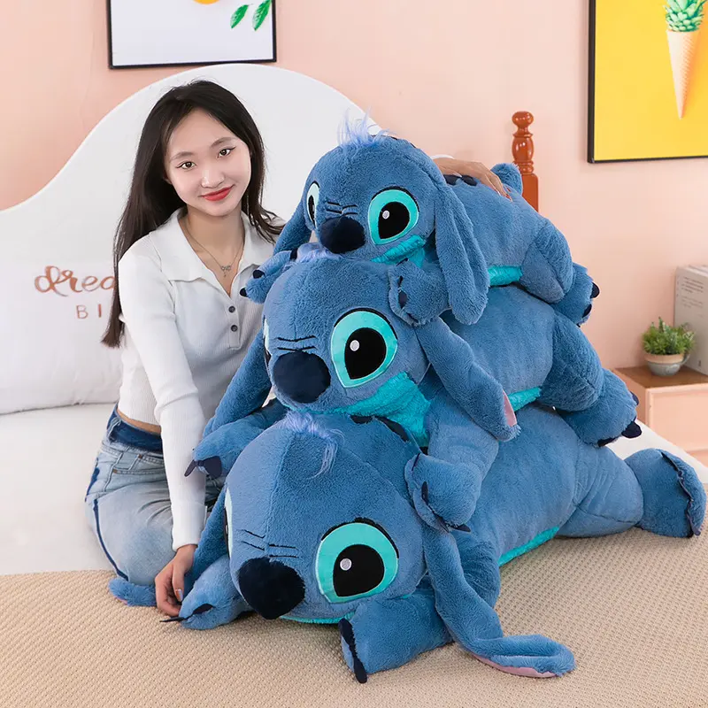 80cm Disney Lilo & Stitch Store Big Stuffed Animal Kawaii Toys Pillow Anime For Sleep Kids Dolls Girl Children Birthday Gift