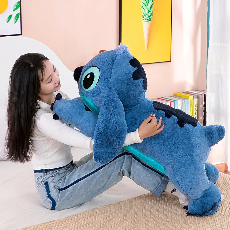 80cm Disney Lilo & Stitch Store Big Stuffed Animal Kawaii Toys Pillow Anime For Sleep Kids Dolls Girl Children Birthday Gift