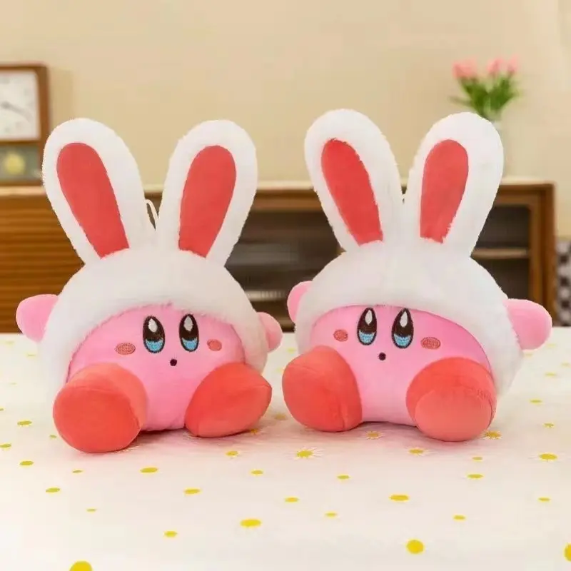30cm Rabbit Ear Kirby Plush Plush Toys Hug Pillow Grabbing Machine Doll Room Decoration Children'S Toys Girl'S Holiday Gift