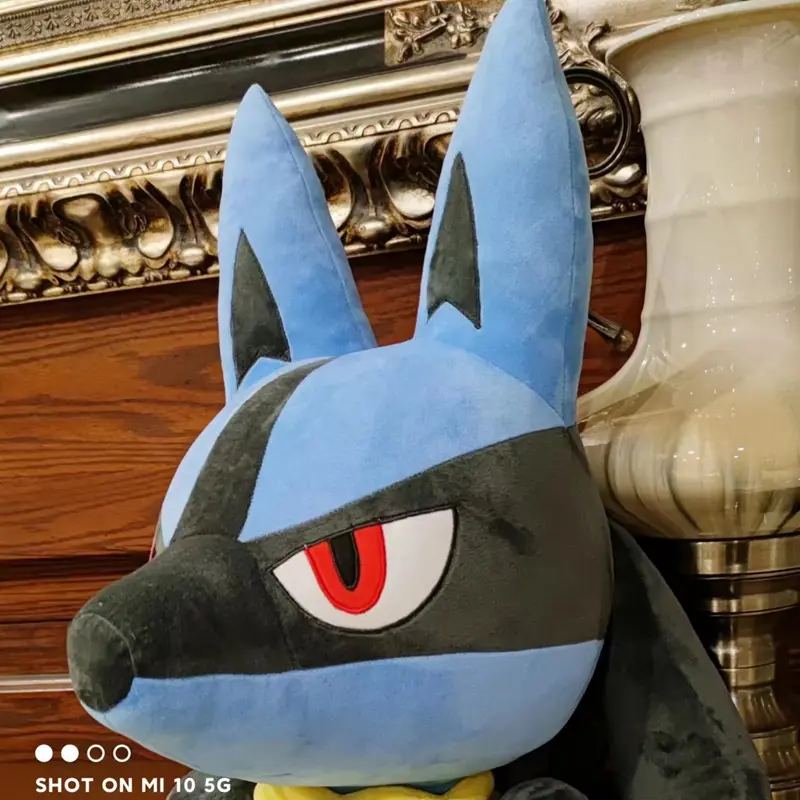180cm/100cm Large Big Size Pokemon LucaRio Plush Leather Shell Anime Plush Stuffed Doll Super Big Plushies Pillow Holiday Gift