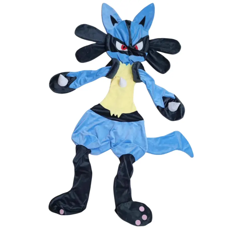 180cm/100cm Large Big Size Pokemon LucaRio Plush Leather Shell Anime Plush Stuffed Doll Super Big Plushies Pillow Holiday Gift