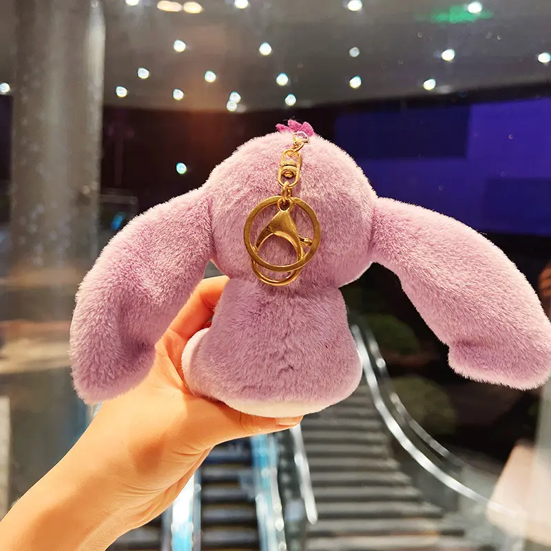 Disney Cartoon Kawaii Stitch Doll Couple Bag Small Pendant Plush Toy Cloth Doll Keychain Doll Pendant Girlfriend Birthday Gifts