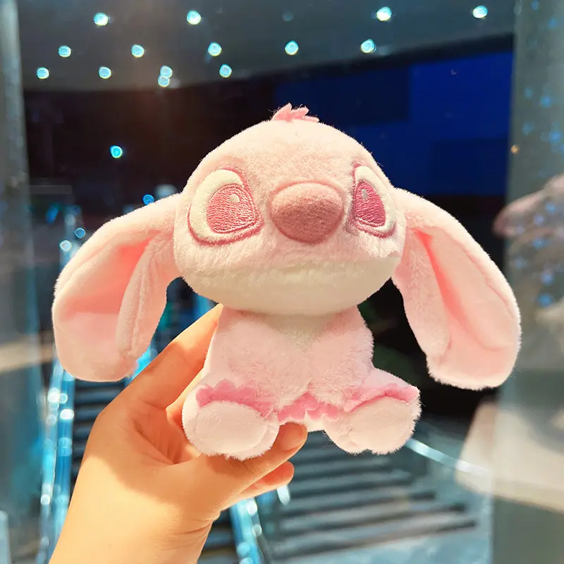 Disney Cartoon Kawaii Stitch Doll Couple Bag Small Pendant Plush Toy Cloth Doll Keychain Doll Pendant Girlfriend Birthday Gifts