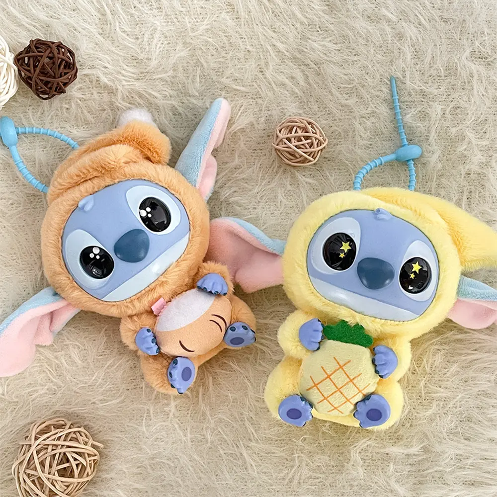 15cm Disney Stitch Plush Dolls Keychain Toys Kawaii Anime Lilo & Stitch Doll Toy Backpack Pendant Kids Birthday Christmas Gifts