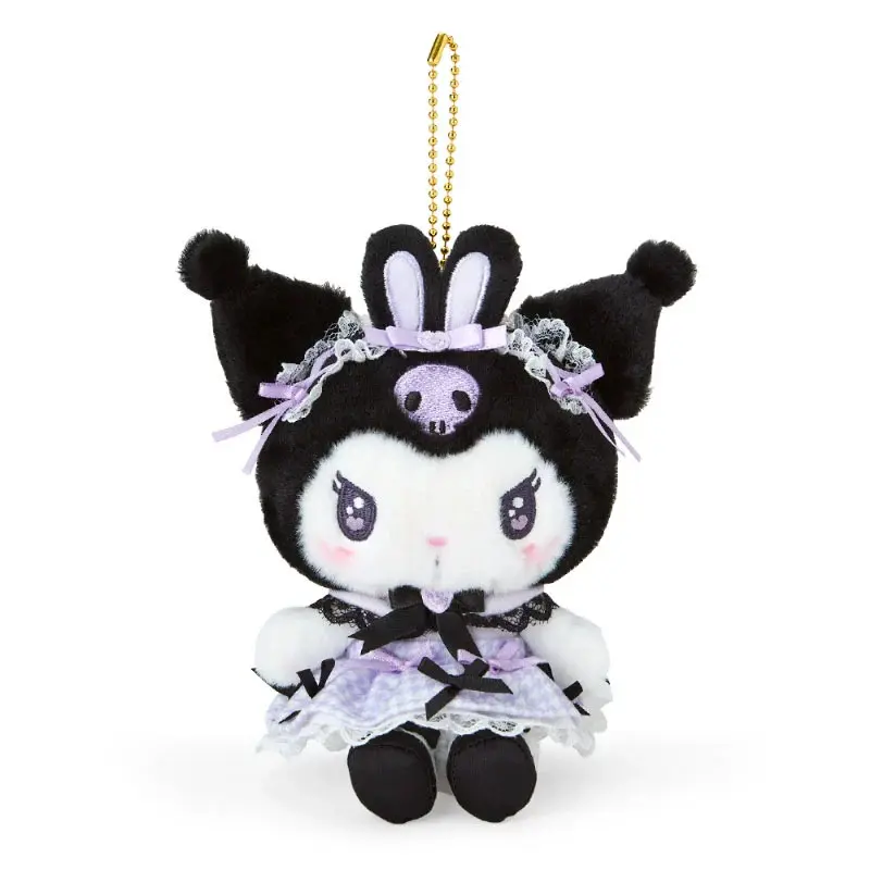 10CM Hello Kitty Cinnamoroll My Melody Kuromi Mine Series Plush Keychain PP Cotton Filled Cartoon Doll School Bag Pendant Gift