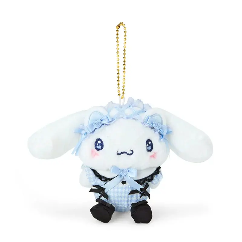 10CM Hello Kitty Cinnamoroll My Melody Kuromi Mine Series Plush Keychain PP Cotton Filled Cartoon Doll School Bag Pendant Gift