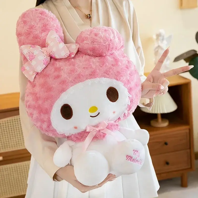 65cm Sanrio Hello Kitty Kawaii Rose My Melody Plush Toy Anime Cartoon Anime Big Size Soft Stuffed Doll Pillow Kids Birthday Gift