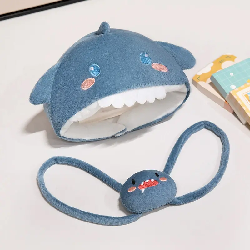 Cute Shark Head Backpack Plush Toy with Capybara Design Adorable Stuffed Doll  Birthday and Holiday Gift for Kids or Friends