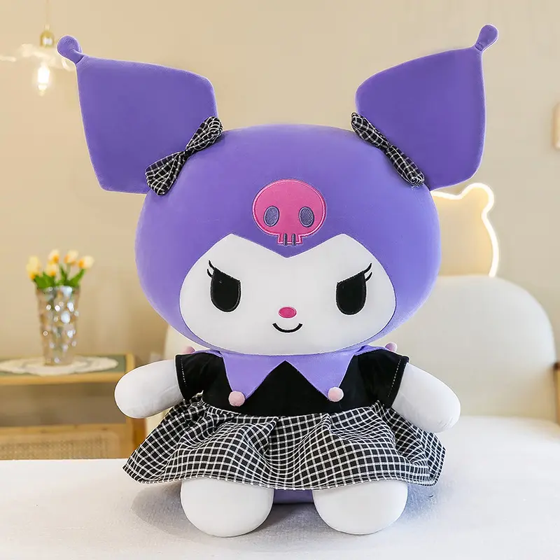 40cm Sanrio Kuromi Doll Plush Toy Cartoon Melody Doll Pillow Gift Children's Room Decoration Plushie Dolls Gifts for Kids