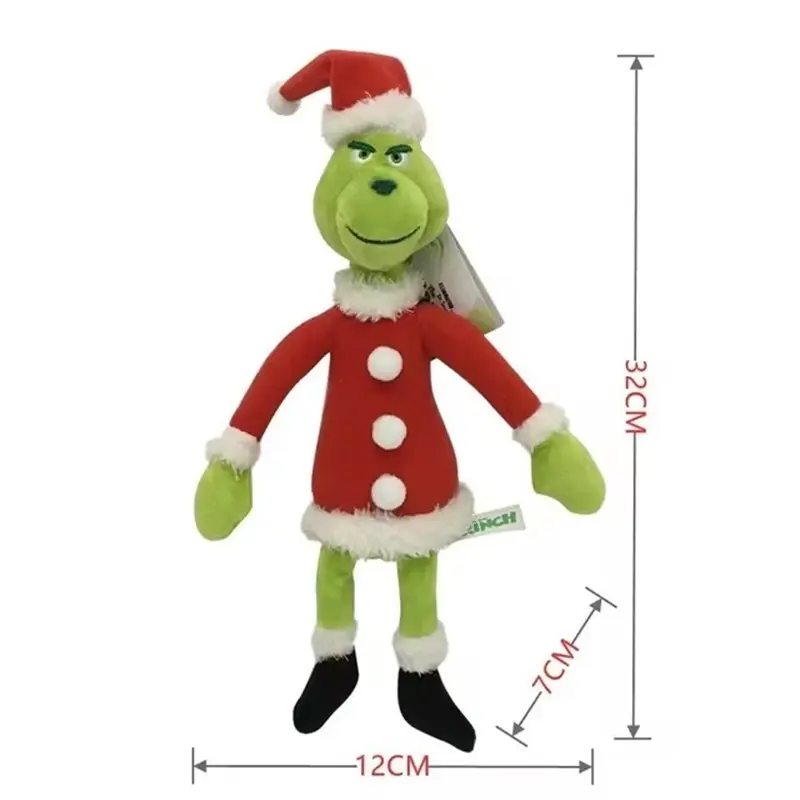 Green Shaggy Anime Figures Perfect Christmas Decoration Green Haired Monster Figurine Adorable Plush Doll Kid Birthday Toy Gifts