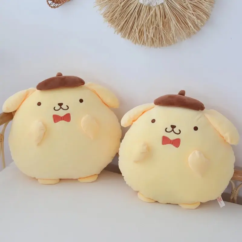 40cm Sanrio Pom Pom Puirn Plush Toys Kawaii Sanrio Pompompurin Stuffed Dolls Room Decor Bedside Cushion Sofa Pillow Girl Gift
