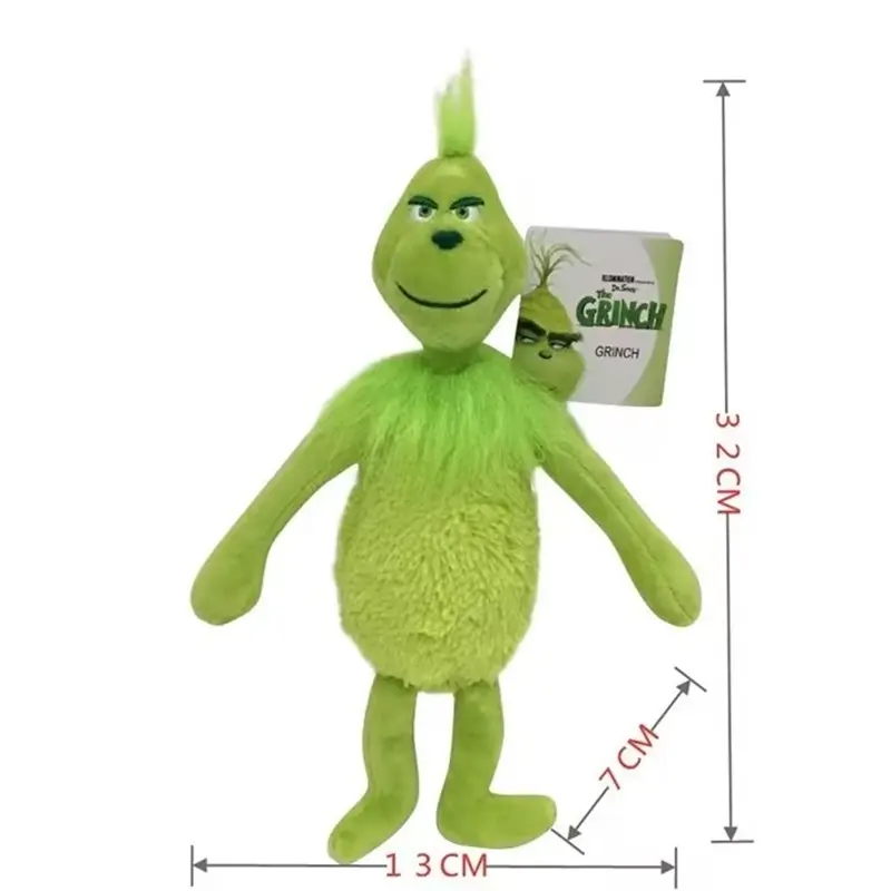 Green Shaggy Anime Figures Perfect Christmas Decoration Green Haired Monster Figurine Adorable Plush Doll Kid Birthday Toy Gifts