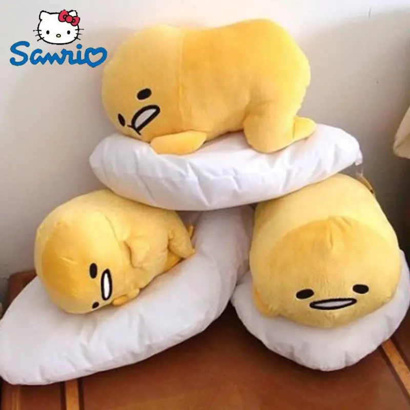 New 40cm Sanrio Gudetama Plush Toys Kawaii Egg Anime Figure Soft Stuffed Plushie Dolls Lazy Egg Pillows Cute Girl Birthday Gifts