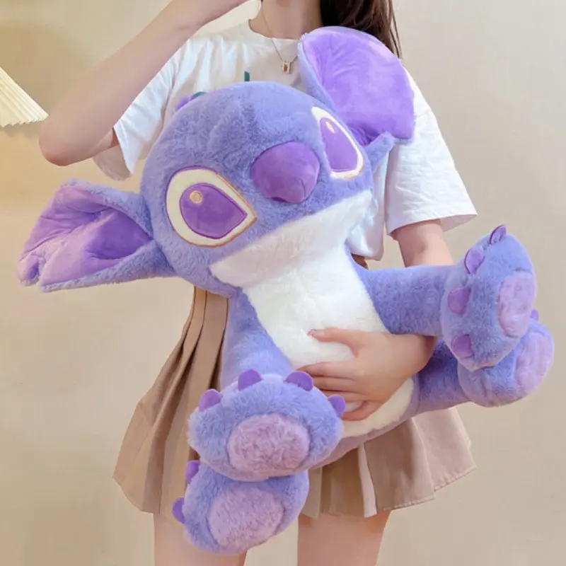 Disney Anime Cartoon Purple Stitch Kawaii Plush Doll Girl Room Pillow Girlfriend Valentine's Day Birthday Gift Doll 8 in Pendant