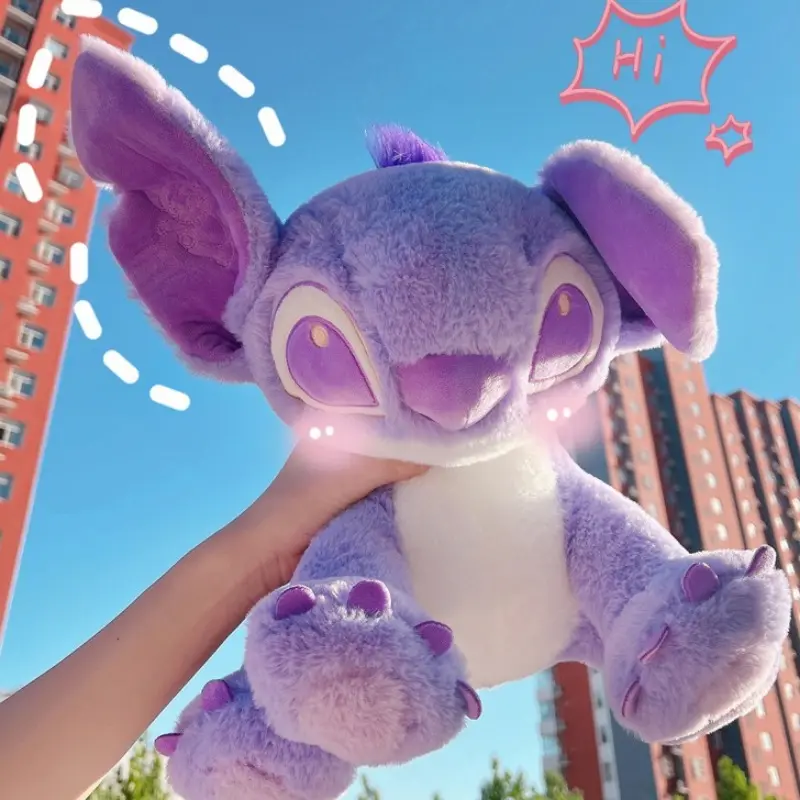 Disney Anime Cartoon Purple Stitch Kawaii Plush Doll Girl Room Pillow Girlfriend Valentine's Day Birthday Gift Doll 8 in Pendant