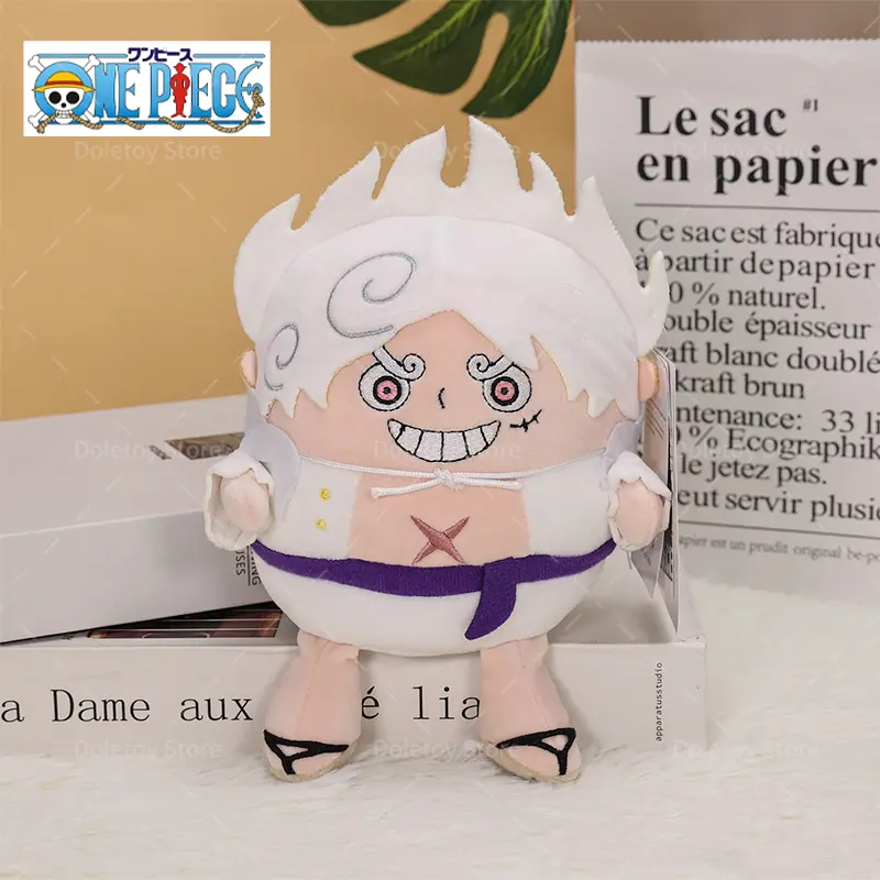 NEW Original One Piece Anime Plush Gear 5 Luffy Sanji Brook Luffy Chopper Cute Cartoon Karoo Stuffed Animal Doll Kid Xmas Gift