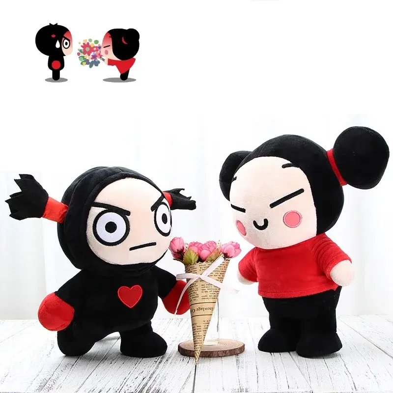 30cm Kawaii Pucca and Garu Plush Toys China Doll Cartoon Cute Soft Stuffed Dolls Figure Sleeping Pillow Children's Birthday Gift
