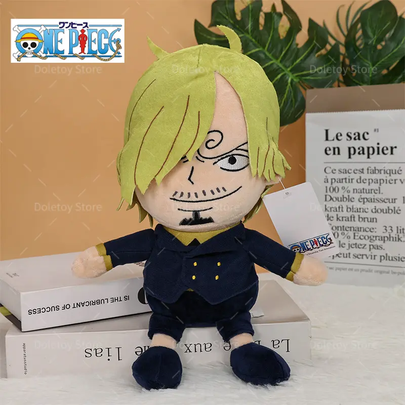 NEW Original One Piece Anime Plush Gear 5 Luffy Sanji Brook Luffy Chopper Cute Cartoon Karoo Stuffed Animal Doll Kid Xmas Gift