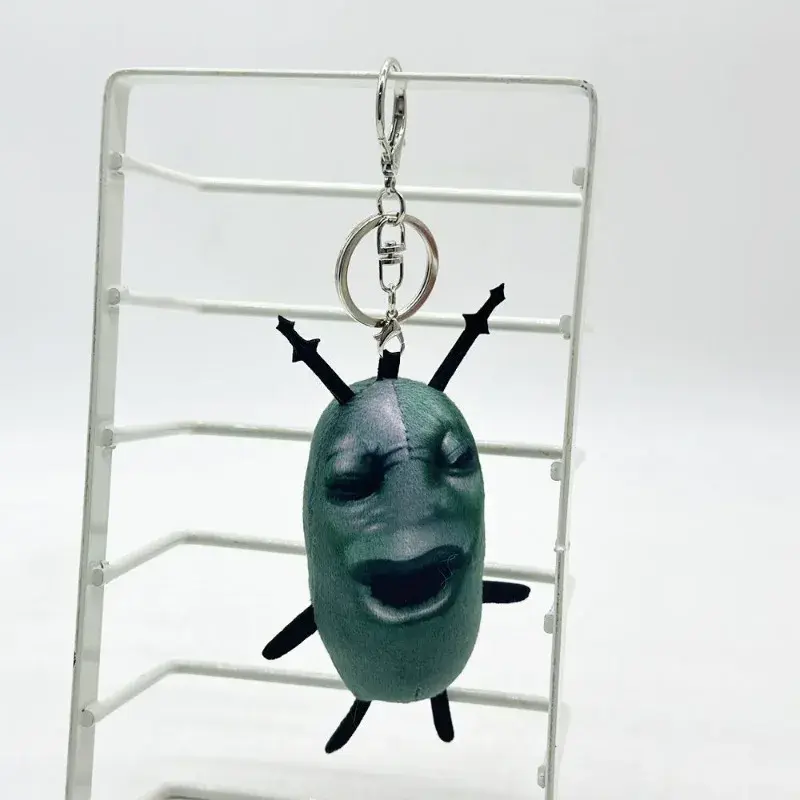 20cm Plankton Meme Plush Anime Figure Plush Funny Abstract Cartoon PP Cotton Pendant Keychain Doll Model Ornament Gifts Toys