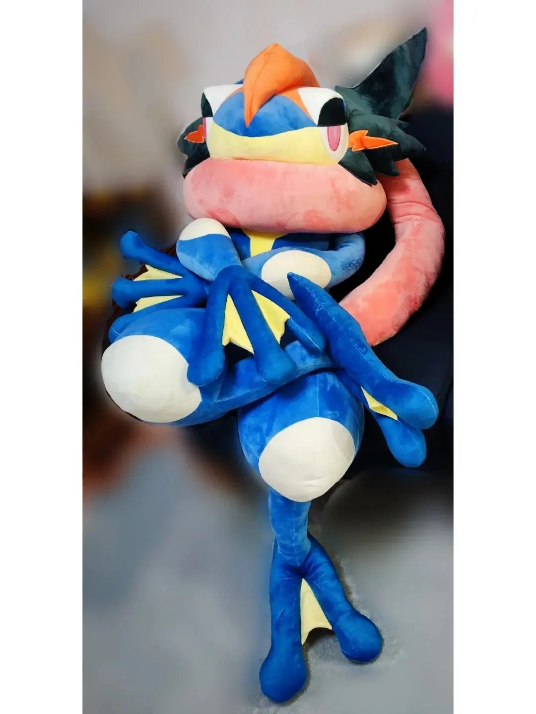 150cm Pokemon Plush Toys Greninja Dolls Greninja Plush Figurine Soft Plushie Doll Model Statue Collect Toys Kids Christmas Gifts