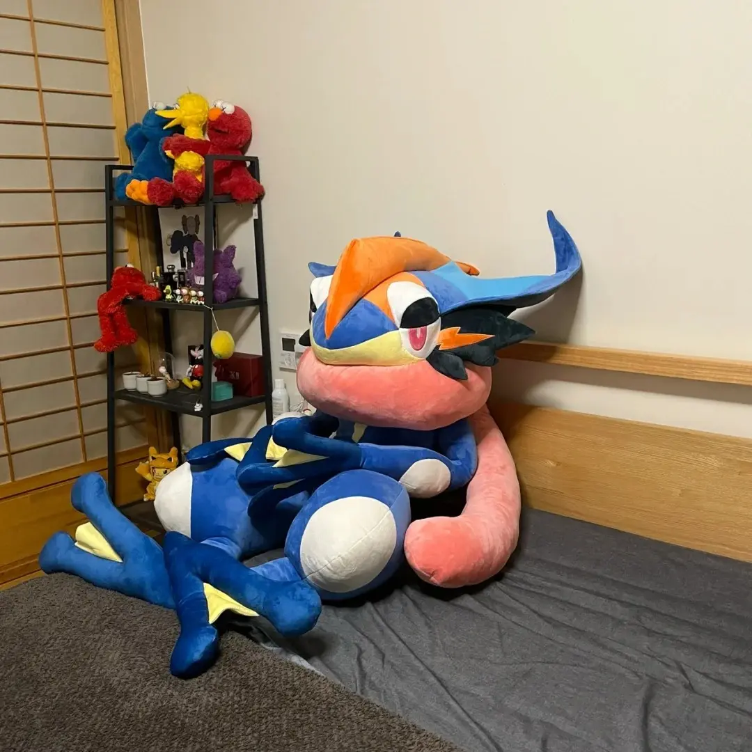 150cm Pokemon Plush Toys Greninja Dolls Greninja Plush Figurine Soft Plushie Doll Model Statue Collect Toys Kids Christmas Gifts