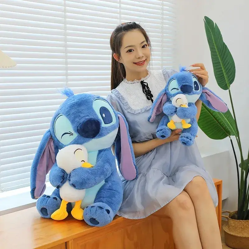 Miniso Plush Doll Stitch Lilo Doll Cute Duck Stitch Plush Stuffed Toy Christmas Children's Birthday Gift Kawaii Decoration Toys