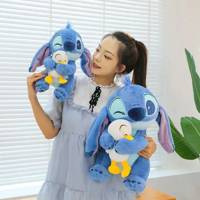 Miniso Plush Doll Stitch Lilo Doll Cute Duck Stitch Plush Stuffed Toy Christmas Children's Birthday Gift Kawaii Decoration Toys