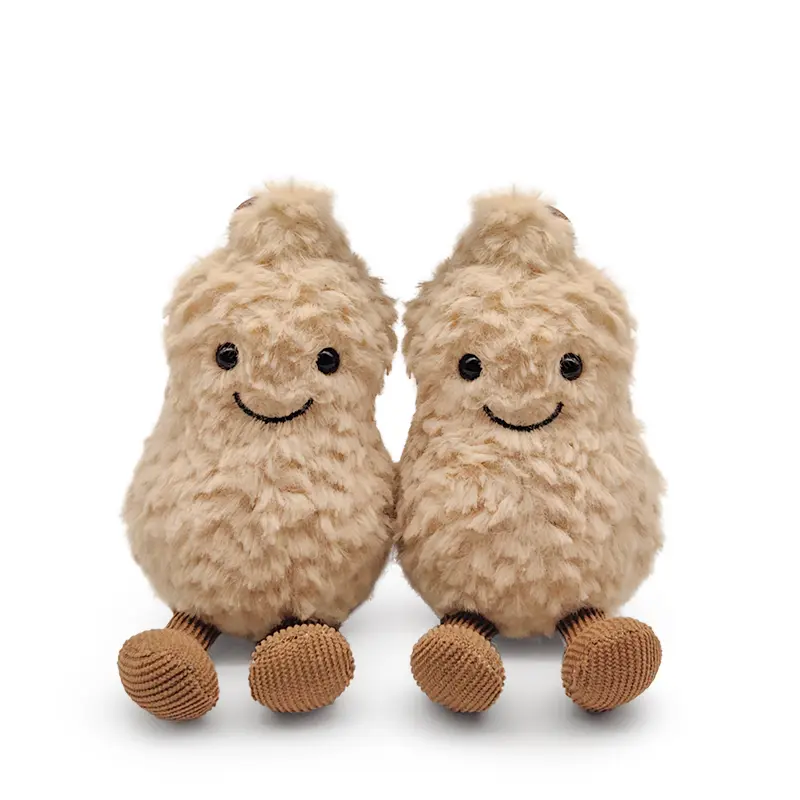 Small Peanut Plush Doll Kawaii Room Decor Pendant Live Room Decor Anime Keychain Stuffed Toy Girlish Gift for Kid