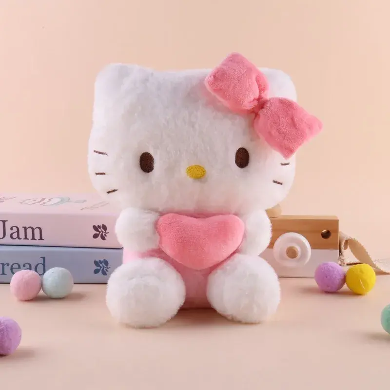 22cm Sanrio Hello Kitty Plush Doll Toy Cartoon Girls Soft Stuffed Animal Kuromi Pillow Doll My Melody Cinnamoroll Doll Gift Toys