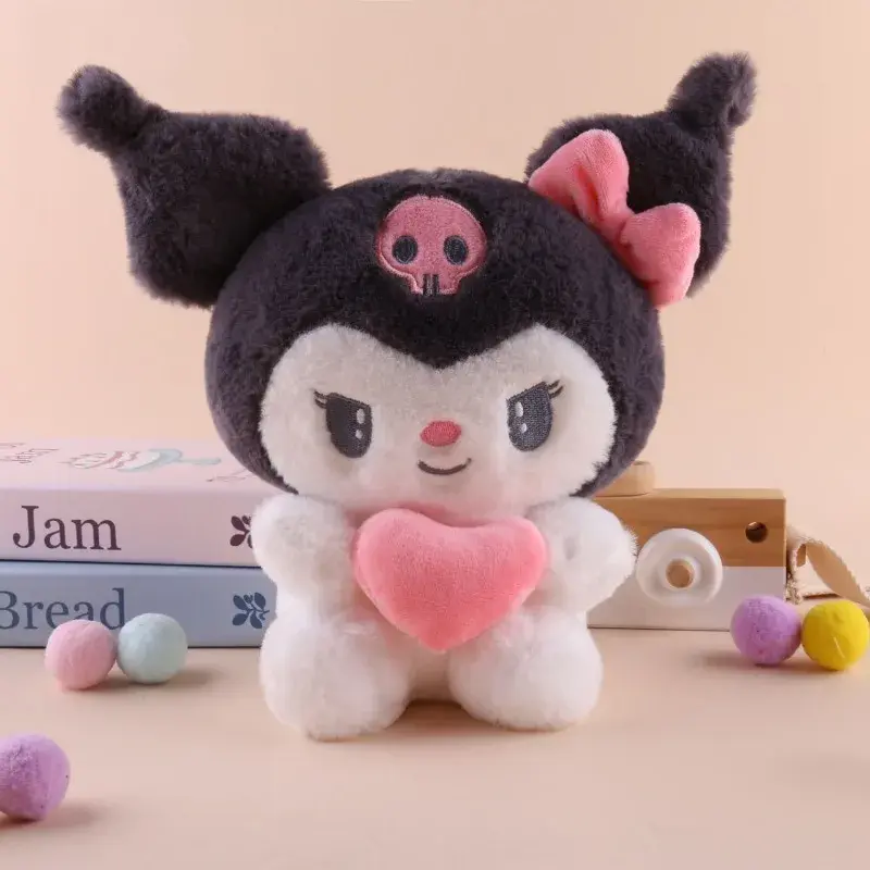 22cm Sanrio Hello Kitty Plush Doll Toy Cartoon Girls Soft Stuffed Animal Kuromi Pillow Doll My Melody Cinnamoroll Doll Gift Toys