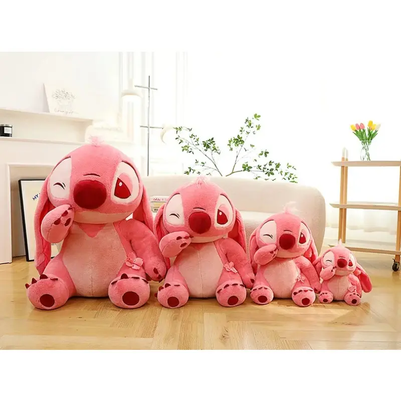 Disney Anime Cartoon Lilo & Stitch Kawaii Plush Toy Girl Room Decoration Pillow Large Plush Doll Girlfriend Valentine's Day Gift